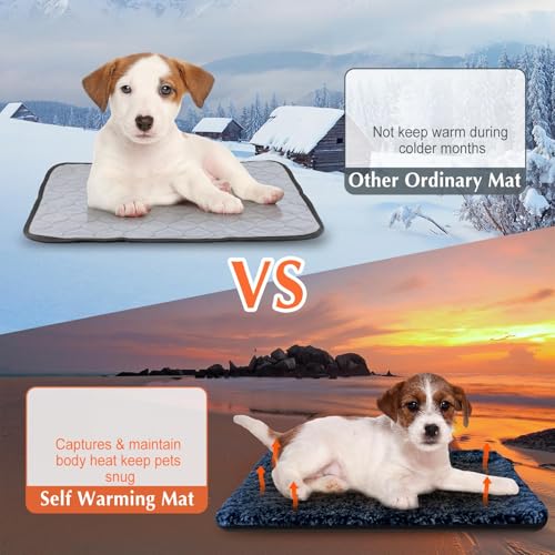 4 Pack Self Warming Cat Mat for Pets (16 x 20 Inch / 2 Color)