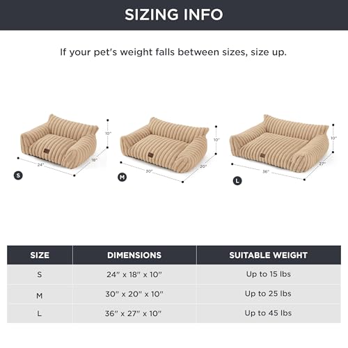 ComfyFleece® Shown on TV Fluffy Cat Couch for Pets (24x18x10" / Sandy Beige)