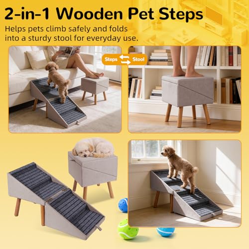 Dog ramp for Couch 2 (Light Brown / XL(17.13”H))