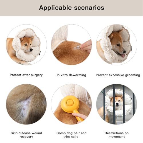 Soft Dog Cones for Medium Dogs (XL-Standard / White)
