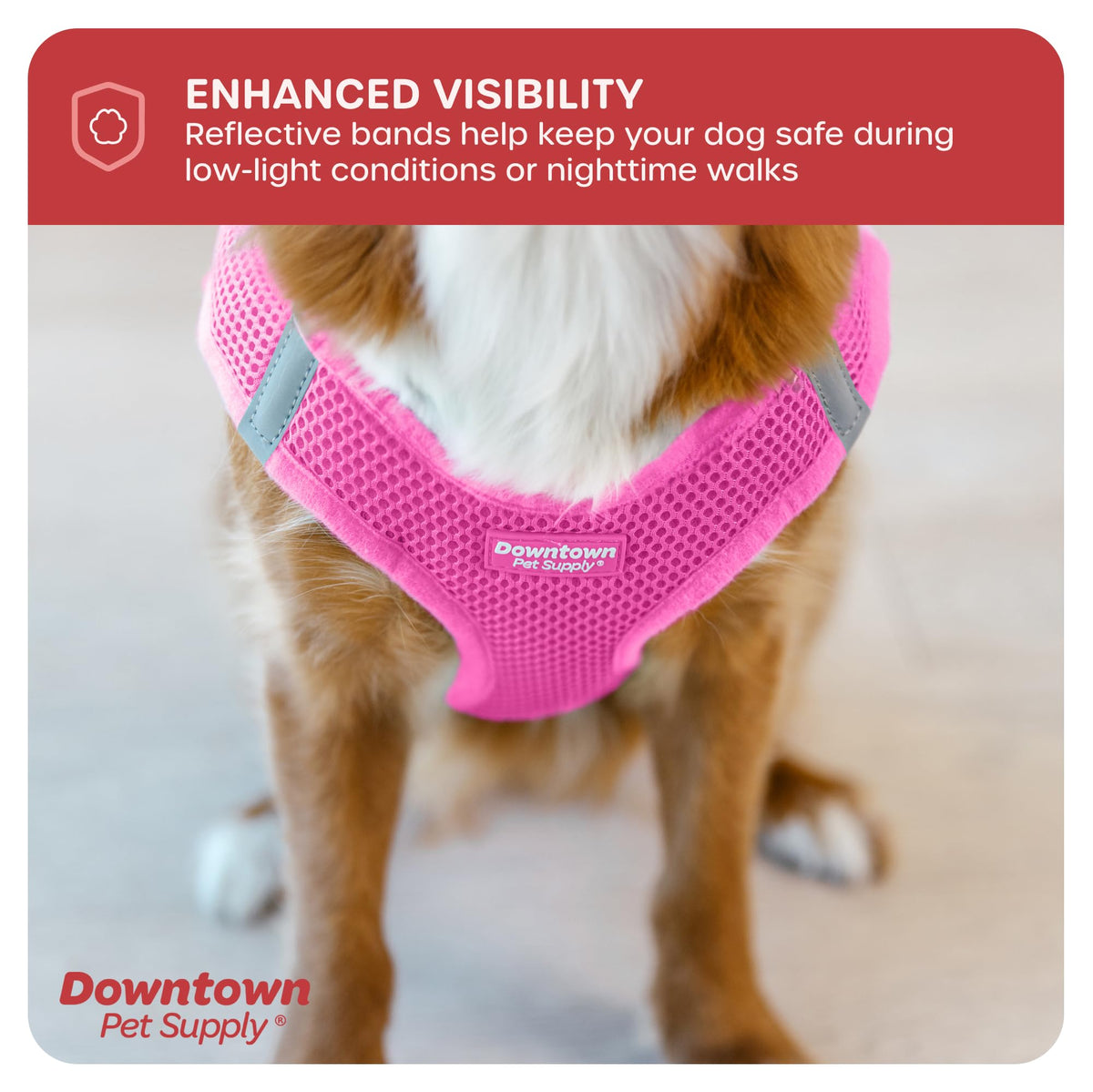 Step in Dog Harness No Pull (X-Large / Pink)