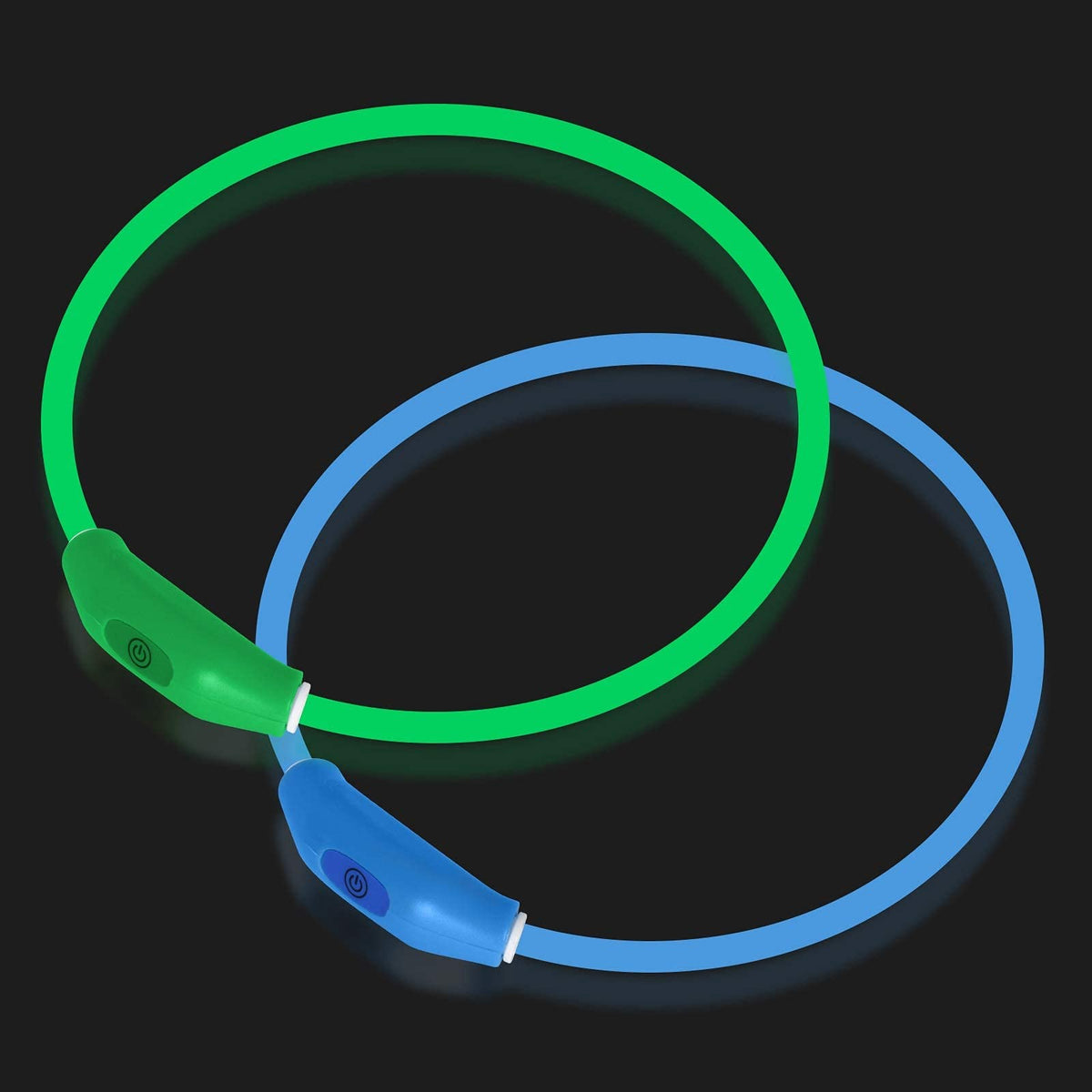 2 Pack LED Dog Collar (Green&Blue)