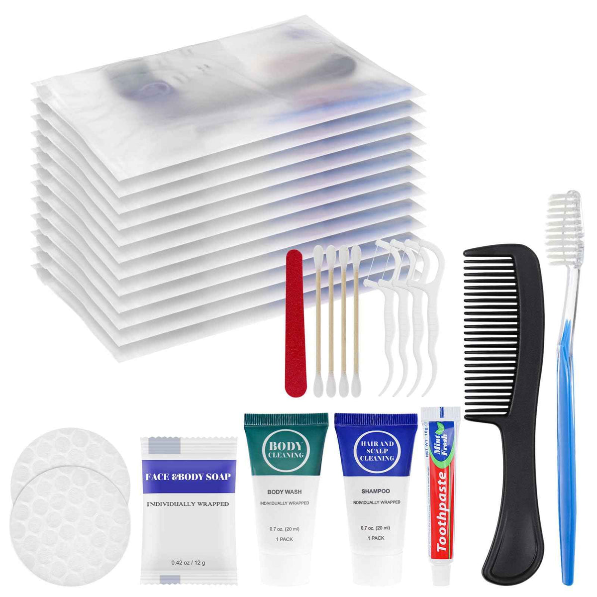 Toiletry Kits Travel Essentials Disposable Hygiene Bulk 8