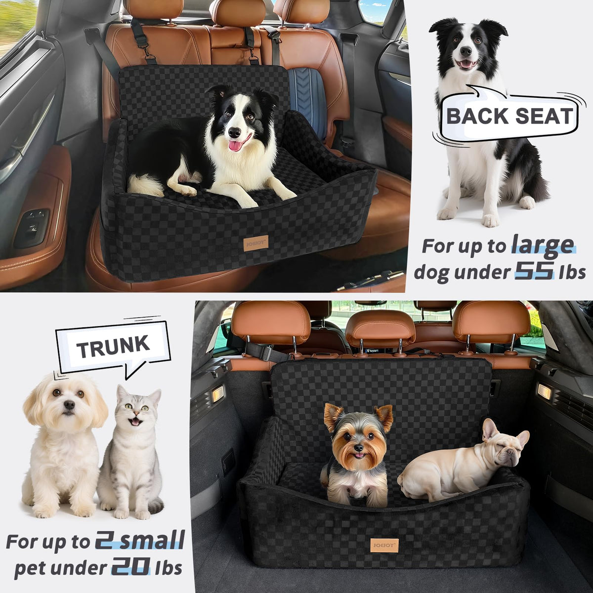 Dog Car Seat for Medium (Large / Black)