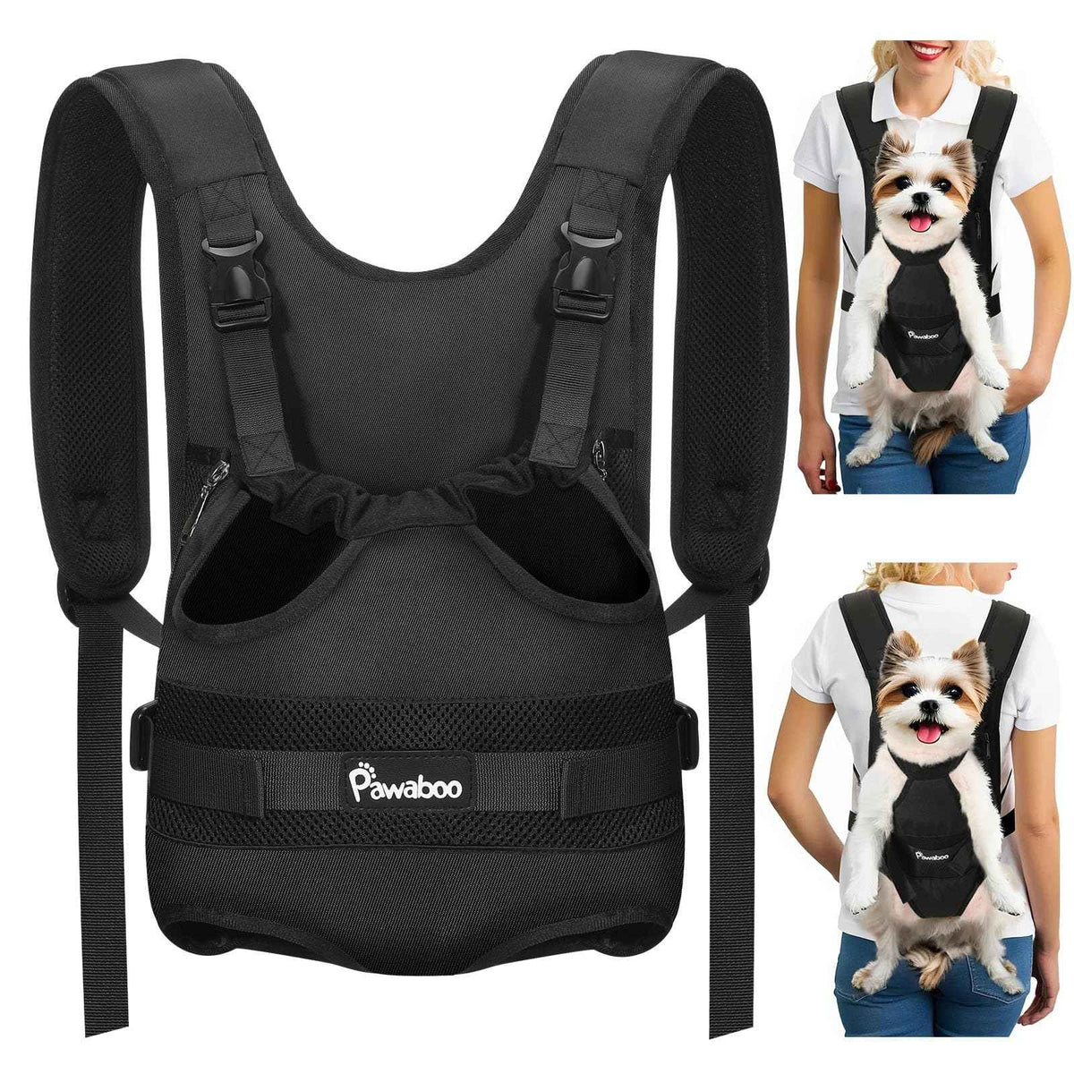 Pet Front Carrier Backpacks for Small Medium Dogs (AA-Black / Medium (Pack of 1))