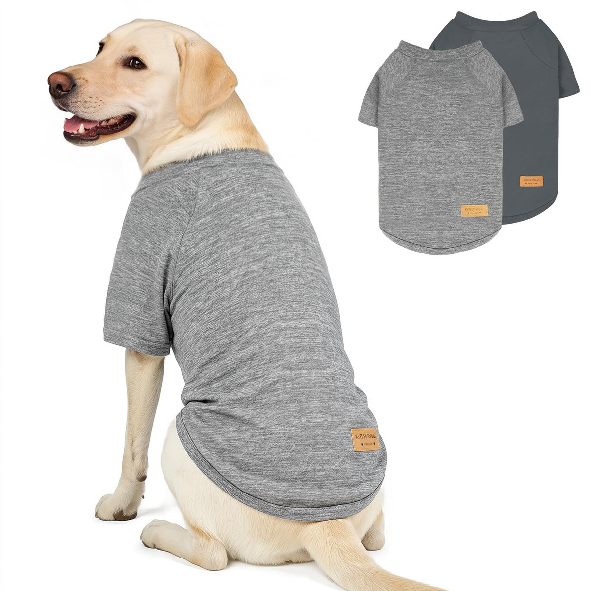 2Pack Dog Sweater with Sleeves Fleece Shirt for Large Dogs (2XL (50-75lbs) / 05# 2Pack Grey)