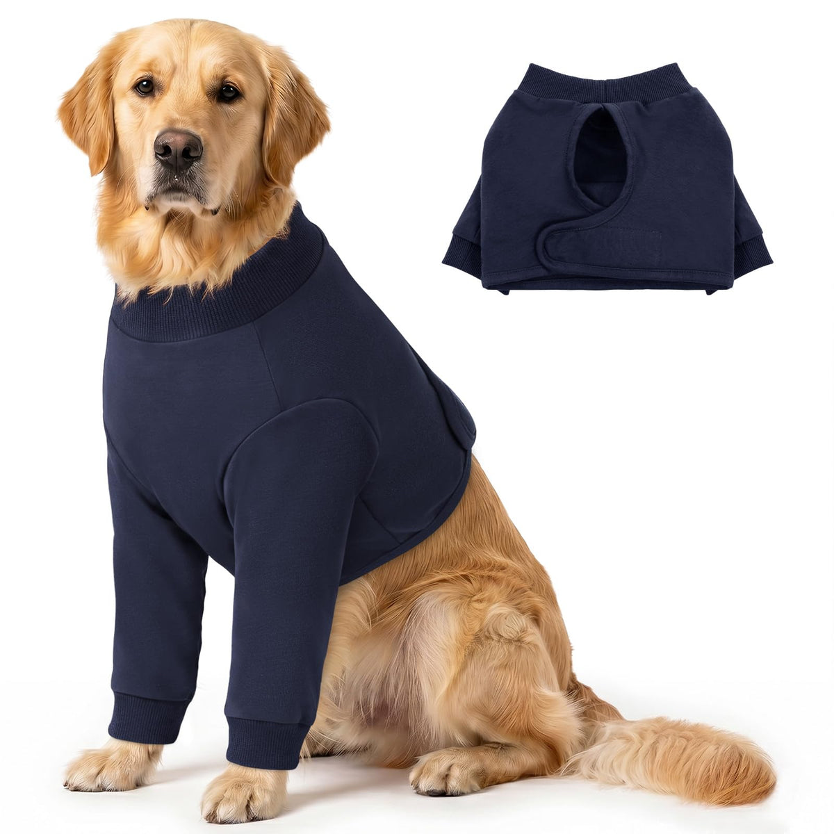Large Recovery Suit for Dogs (XX-Large / NavyBlue)